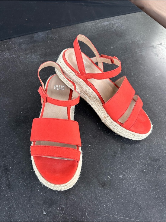 Eileen Fisher Shoes - Eileen Fisher Devi Espadrille Strappy Platform Sandal Tangelo 8 1/2